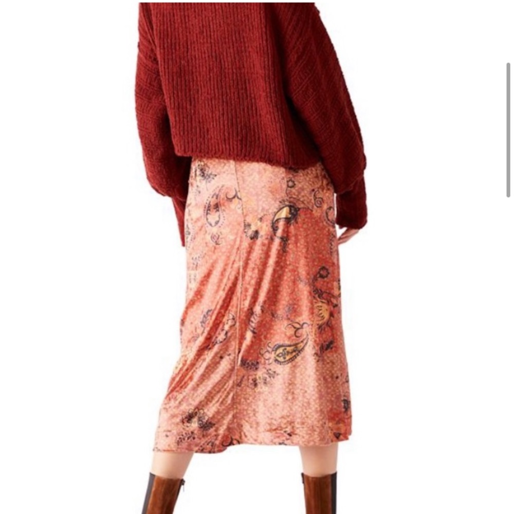 Free People Romano velvet skirt